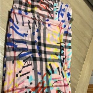 Burberry Pjnk Graffiti  Scarf - pre owned